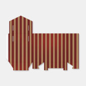 Rood & Goud Verticale Strepen Gestreept Patroonpar Bedankdoosjes (Uitgevouwen)
