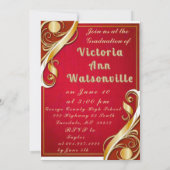 Rood Goud Wit Afstuderen 2025 Kaart (Achterkant)