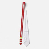 Rood, goud, wit Stropdas van de Controle van het R (Achterkant)