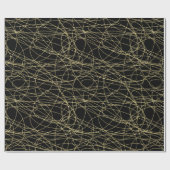 Rood Goud Zwart Lippen Kussen Bruidsjurk Shower Cadeaupapier (Vlak)