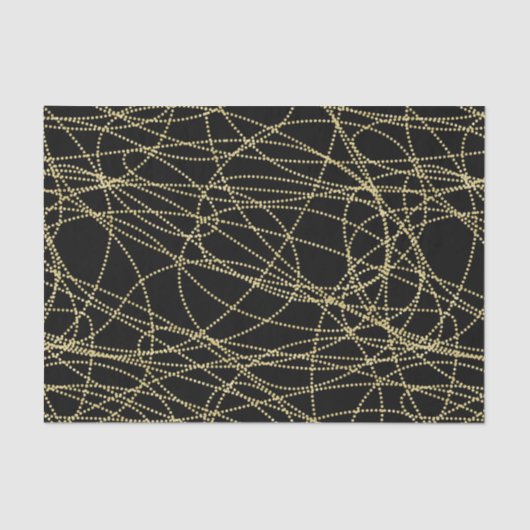 Rood Goud Zwarte Lippen Kussen Bruidsmeisje Shower Tissuepapier (Voorkant)