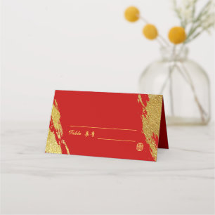 Rood gouden kalligrafiepenseelstreek Chinese bruil
