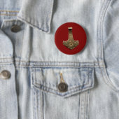 Rood gouden knop van Goud Thor Ronde Button 5,7 Cm (In situ)
