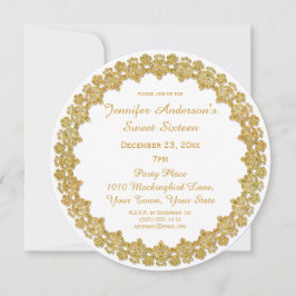 Rood Gouden Vakantie Sweet Sixteen Kaart