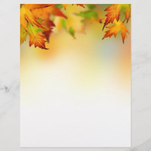 Rood goudherfstblad Letterhead