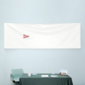 Rood grafisch ontwerp met ingewikkelde line art mo spandoek (Beurs)