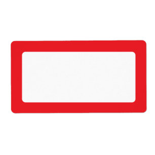Rood grensblanco etiket