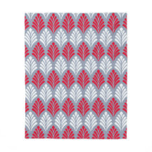 Rood Grijs Blad Vleugel-achtige Veer Geometrisch P