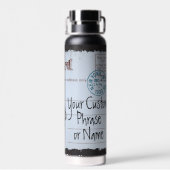 Rood Grijs Briefkaart Vrouw en Poedel Liefde Waterfles (Achterkant)