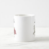 Rood Grijs & Cream Boho Bloem Boeket Koffiemok (Center)