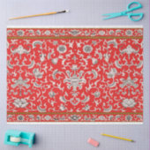 Rood, grijs en wit floraal decoupage papier (Craft)