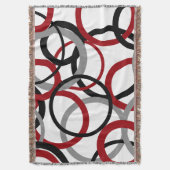 Rood, grijs en zwart deken (Voorkant Verticaal)