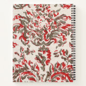 rood grijs Filigree Spiral Graph Paper Notitieboek (Achterkant)