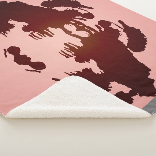 Rood Grijs Rorschach Inkblot Test Sherpa Deken (3/4)