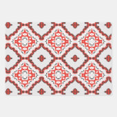 Rood grijs zwart en wit modern inpakpapier vel (Voorkant 2)