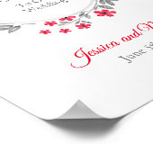 Rood, grijze Waterverf Poster (Hoek)