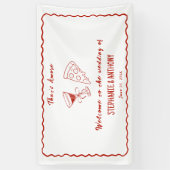 Rood grillig Lijst dat een meer Italiaanse bruilof Spandoek (Verticaal)