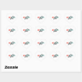 "Rood Groen Bitcoin Groeigrafiek Hart Ontwerp" Sticker (Vel)
