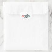 "Rood Groen Bitcoin Groeigrafiek Hart Ontwerp" Sticker (Tas)