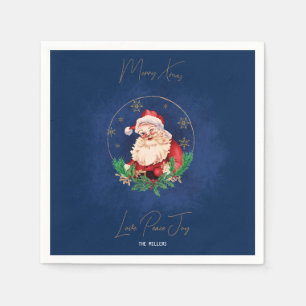 Rood Groen Blauw Elegant  Vrolijk Kerstfeest Servet