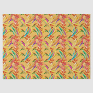 Rood Groen Blauw Paarse Abstracte Floral Art Deco Tissuepapier