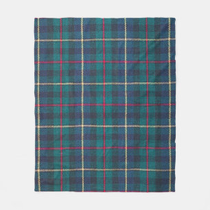 Rood, groen, blauw Schots tartan patroon. Fleece Deken