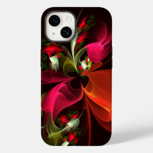 Rood Groen Bloemen Modern Abstract Kunstpatroon #0 Case-Mate iPhone 14 Hoesje
