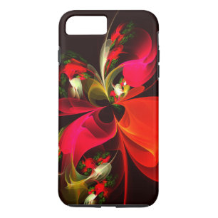 Rood Groen Bloemen Modern Abstract Kunstpatroon #0 iPhone 8 Plus / 7 Plus Hoesje