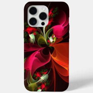 Rood Groen Bloemen Modern Abstract Kunstpatroon #0 iPhone 15 Pro Max Hoesje
