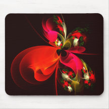 Rood Groen Bloemen Modern Abstract Kunstpatroon #0