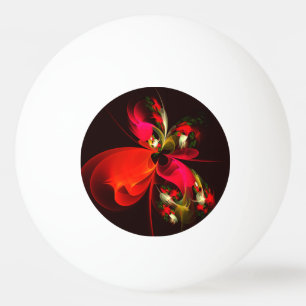 Rood Groen Bloemen Modern Abstract Kunstpatroon #0 Pingpongballen
