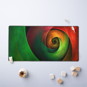 Rood Groen Bloemen Modern Abstract Kunstpatroon #2 Bureaumat