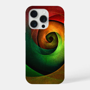 Rood Groen Bloemen Modern Abstract Kunstpatroon #2 iPhone 15 Pro Hoesje