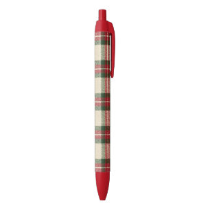 Rood Groen Crème Geruit Strepen Kerstmis Zwarte Inkt Pen