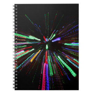 Rood, groen en blauw abstract schilderij notitieboek