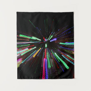 Rood, groen en blauw abstract schilderij wandkleed
