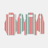 Rood Groen en Blush Gestreept Bedankdoosjes (Uitgevouwen)