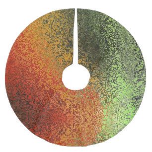 Rood Groen En Goud Patroon Kerstboom Rok