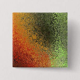 Rood Groen En Goud Patroon Vierkante Button 5,1 Cm