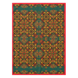 Rood, groen en goudpatroon voor kerstmis tafelkleed