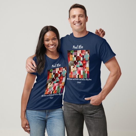 Rood groen en Violet en Geel Rhythms Paul Klee T-shirt (Unisex)
