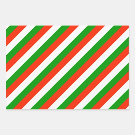 Rood, groen en wit strookje — Papierblad met overv Inpakpapier Vel (Voorkant 3)