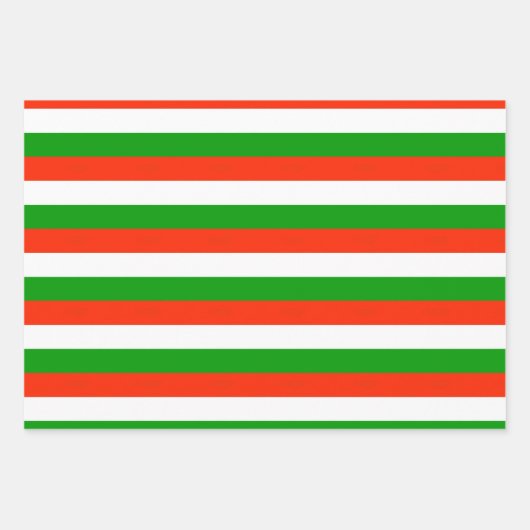 Rood, groen en wit strookje — Papierblad met overv Inpakpapier Vel (Voorkant 2)