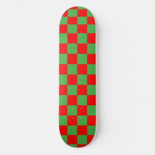 Rood groen gecontroleerd patroon skateboard