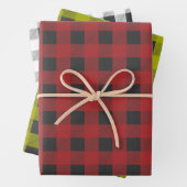 Rood groen gepantserd whitepaper reeks van 3 inpakpapier vel (In situ)