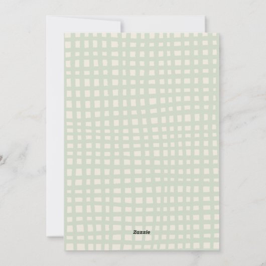 Rood Groen Geplaagd Patroon Vrolijk Kerstfeest 3 F Feestdagenkaart (Achterkant)