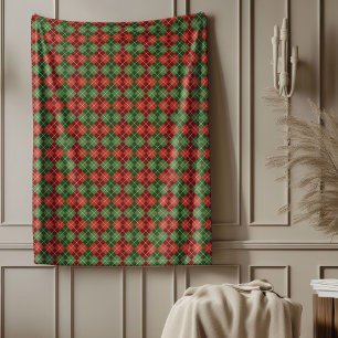 Rood groen geplakt deken voor vakantie warmte