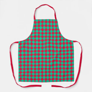 Rood Groen Geruit Diamant Patroon Schort