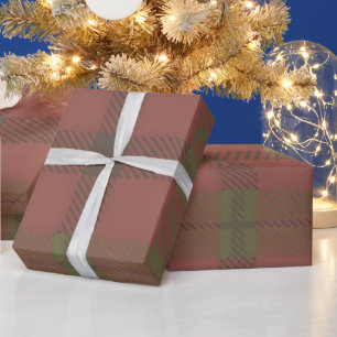 Rood groen geruit patroon cadeaupapier