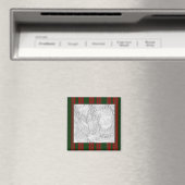 rood groen gestreept foto lijst magneet (Insitu (Vaatwasser))
